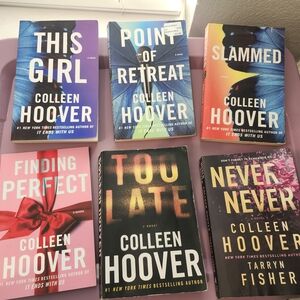 Colleen Hoover Paperback Book Lot — Mixed Titles (Blue, Pink, Black, Orange)